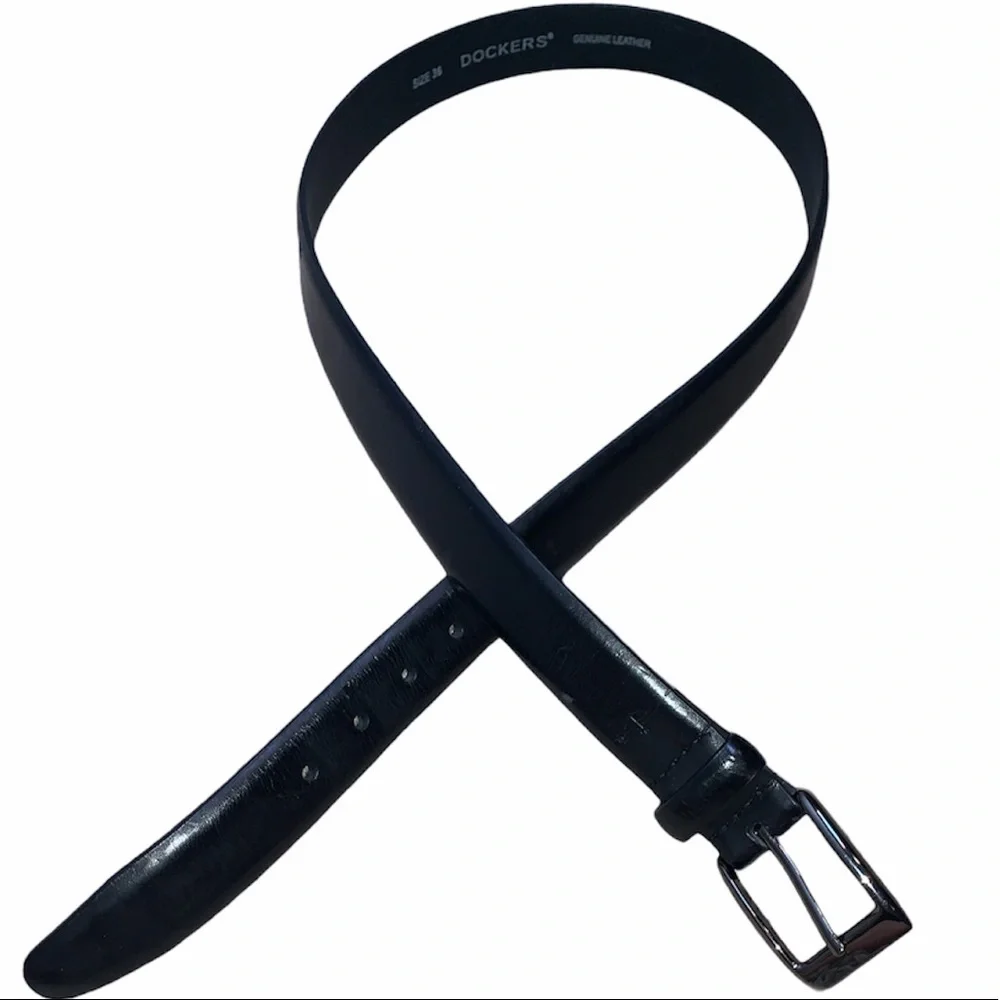 Men’s Dockers Genuine Leather Black Belt